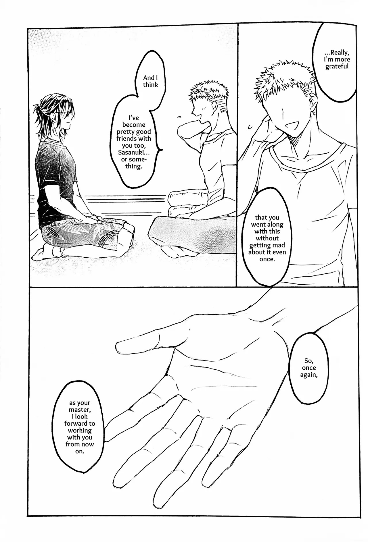 [321 (Mitsui)] Koishi Hada ni Sasanuku Koto Ha | A Whisper For the One I Long For (Touken Ranbu) [English] [mayabird] - Page 57