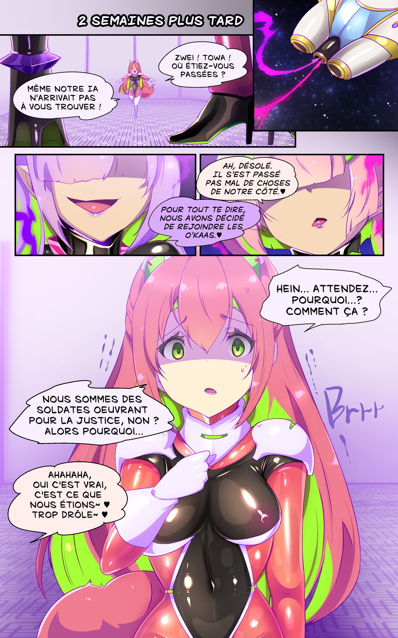 [Yaseuma Lo-Ru (Netsuki no Yoto, Bungo Meibutsu Dangojiru Teishoku)] Majime na Tensei Nyotaika Android ga Kairaku-zeme no Hate ni Bakunyuu Akuochi Suru Manga ~Purikketsuana Zwei~ [French] - Page 39