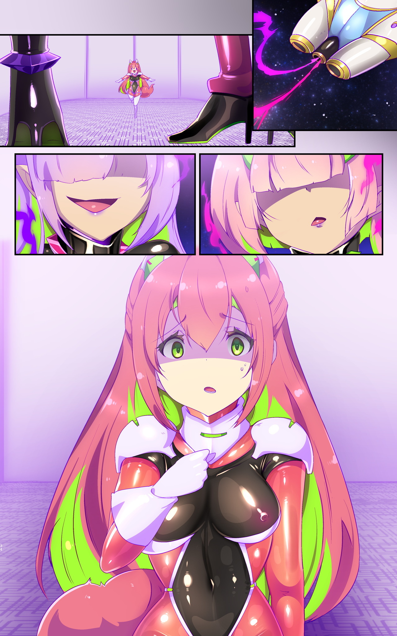 [Yaseuma Lo-Ru (Netsuki no Yoto, Bungo Meibutsu Dangojiru Teishoku)] Majime na Tensei Nyotaika Android ga Kairaku-zeme no Hate ni Bakunyuu Akuochi Suru Manga ~Purikketsuana Zwei~ [French] - Page 80