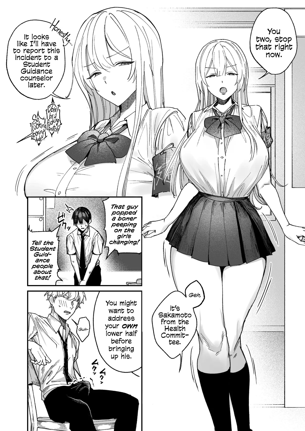 [Getsumatsu (Shuumatsu)] That Playful Health Committee Member Is Weirdly Kind | Seiso-kei Hoken Iin wa Ijou ni Yasashii [English] [Cookie Cruncher] - Page 3