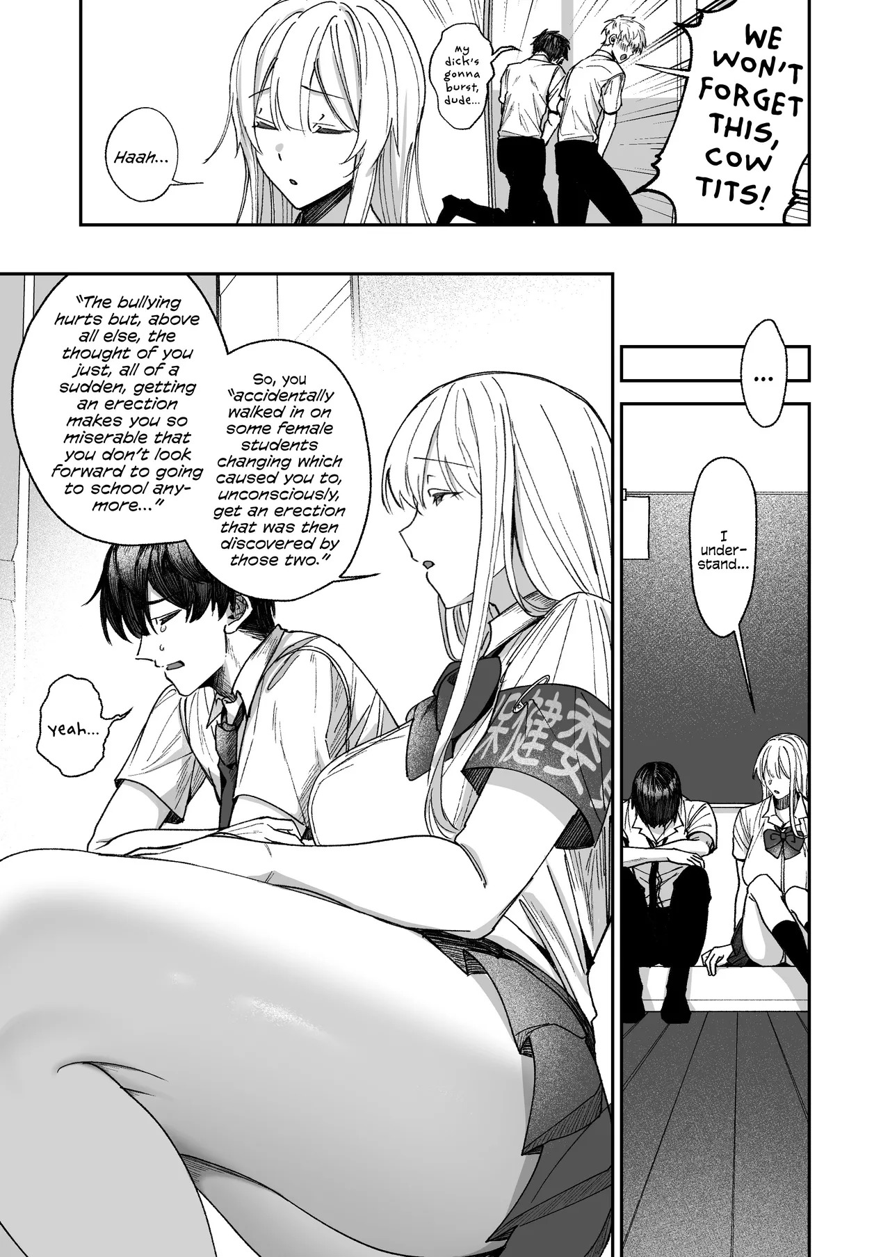 [Getsumatsu (Shuumatsu)] That Playful Health Committee Member Is Weirdly Kind | Seiso-kei Hoken Iin wa Ijou ni Yasashii [English] [Cookie Cruncher] - Page 4
