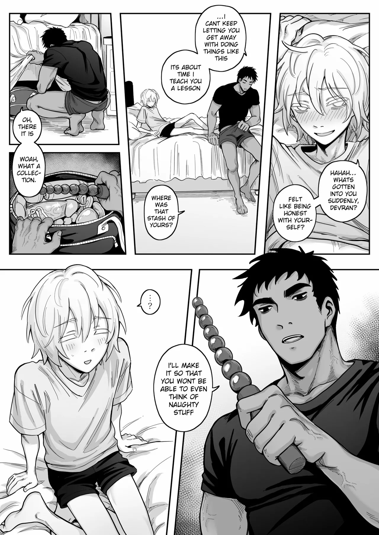[Schweinchen31] Dosukebena Roommate o Wakara Seru Hanashi | Teaching My Perverted Roommate a Lesson [English] - Page 14