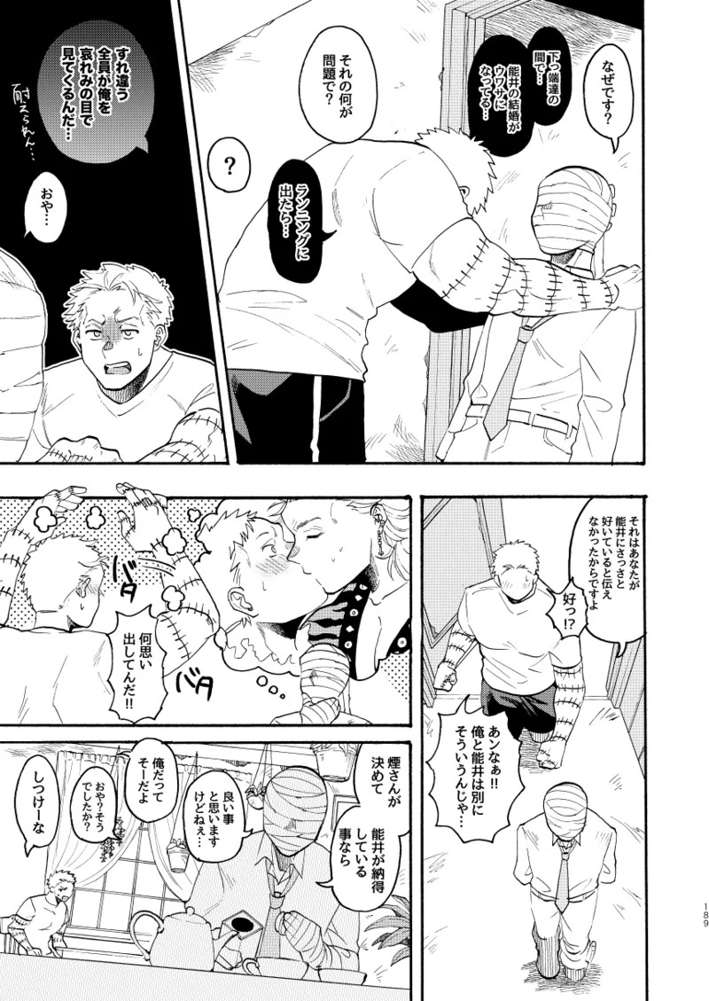 [Meloss] 【Reprint of Shinnoi Doujinshi】Honeymoon Night (Dorohedoro) - Page 186