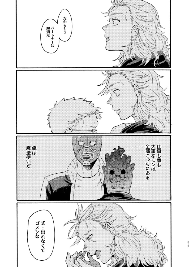 [Meloss] 【Reprint of Shinnoi Doujinshi】Honeymoon Night (Dorohedoro) - Page 210
