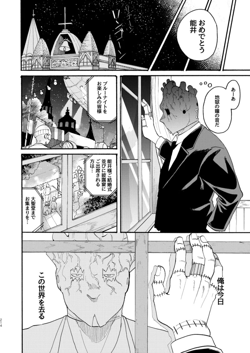 [Meloss] 【Reprint of Shinnoi Doujinshi】Honeymoon Night (Dorohedoro) - Page 211