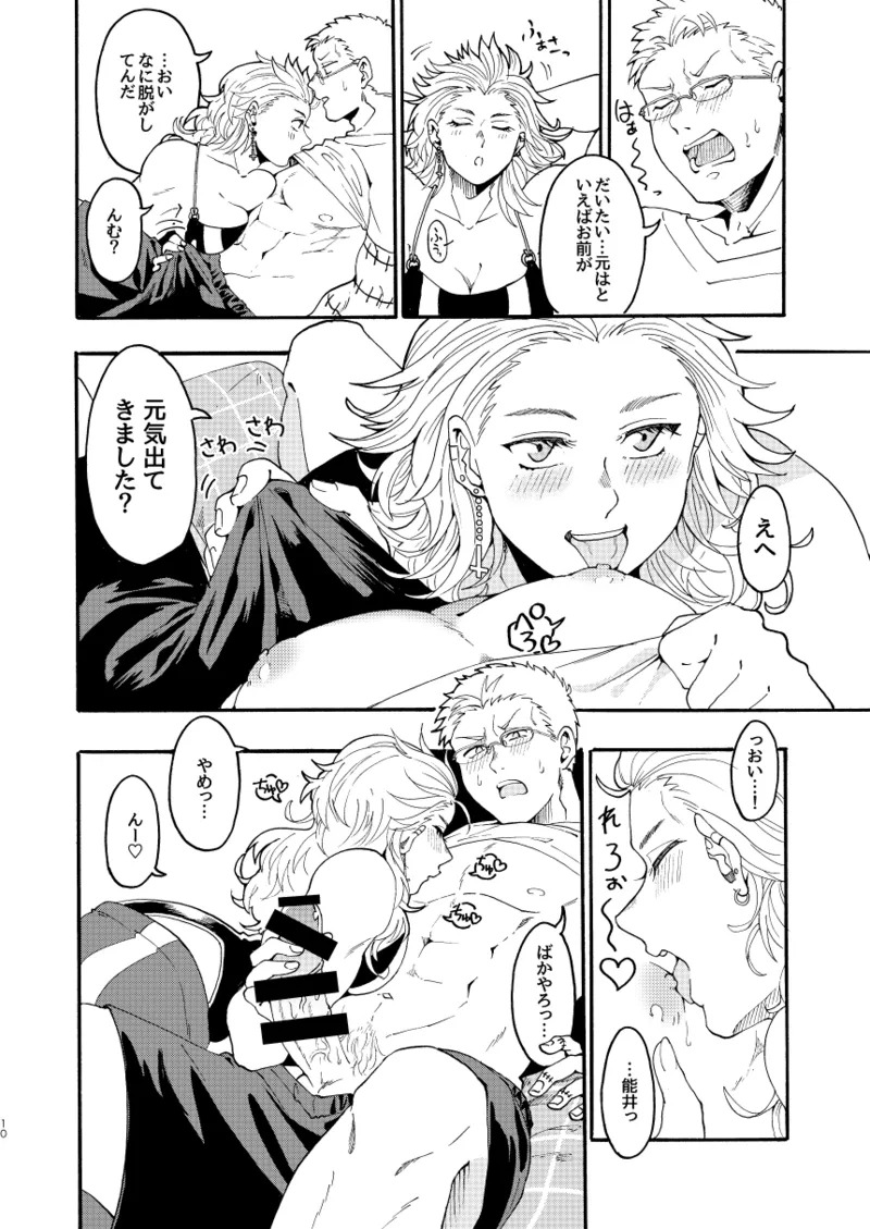 [Meloss] 【Reprint of Shinnoi Doujinshi】Honeymoon Night (Dorohedoro) - Page 9
