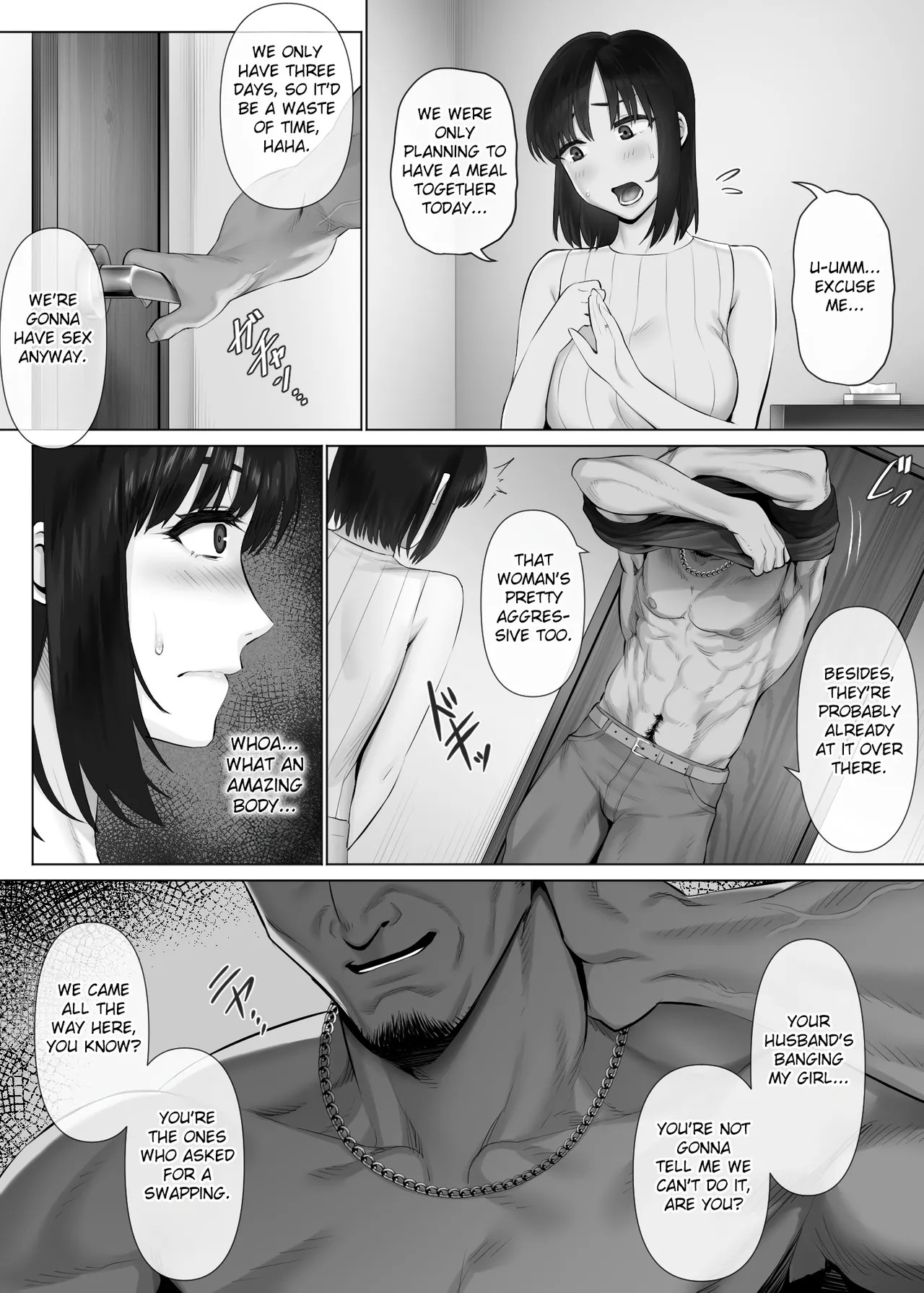 [FC][Mitsumitsu Niku (Hikitogu)] LeveChi na Swapping 2 ~Hatsu Zecchou de Iki Kuruu Tsuma Hen~ | Swapping on a Whole New Level 2 ~Wife Goes Wild With Her First Orgasm~ [English] [Fated Circle] - Page 66