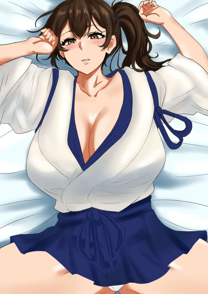 [ぽののぞ] ベッドに押し倒される加賀＋差分 (艦隊これくしょん -艦これ-)