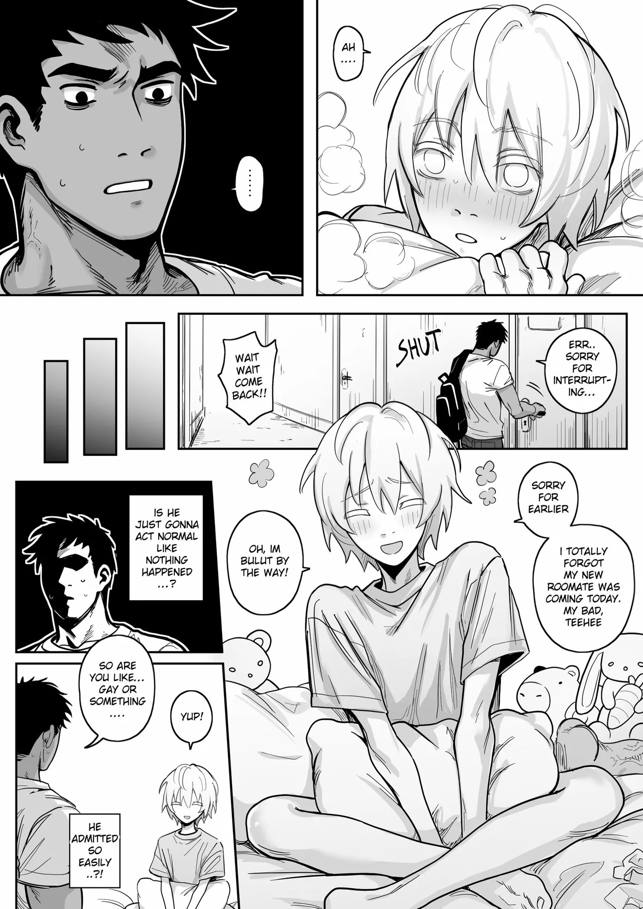 [Schweinchen31] Dosukebena Roommate o Wakara Seru Hanashi | Teaching My Perverted Roommate a Lesson [English] [Decensored] - Page 3