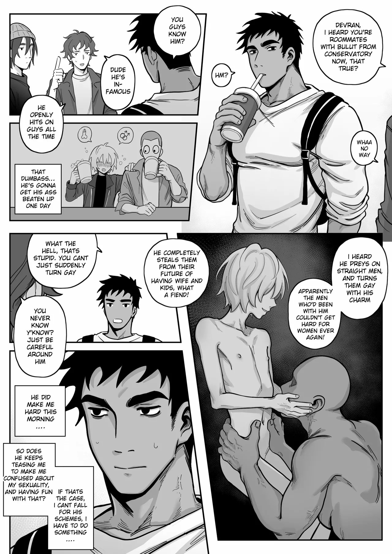 [Schweinchen31] Dosukebena Roommate o Wakara Seru Hanashi | Teaching My Perverted Roommate a Lesson [English] [Decensored] - Page 9