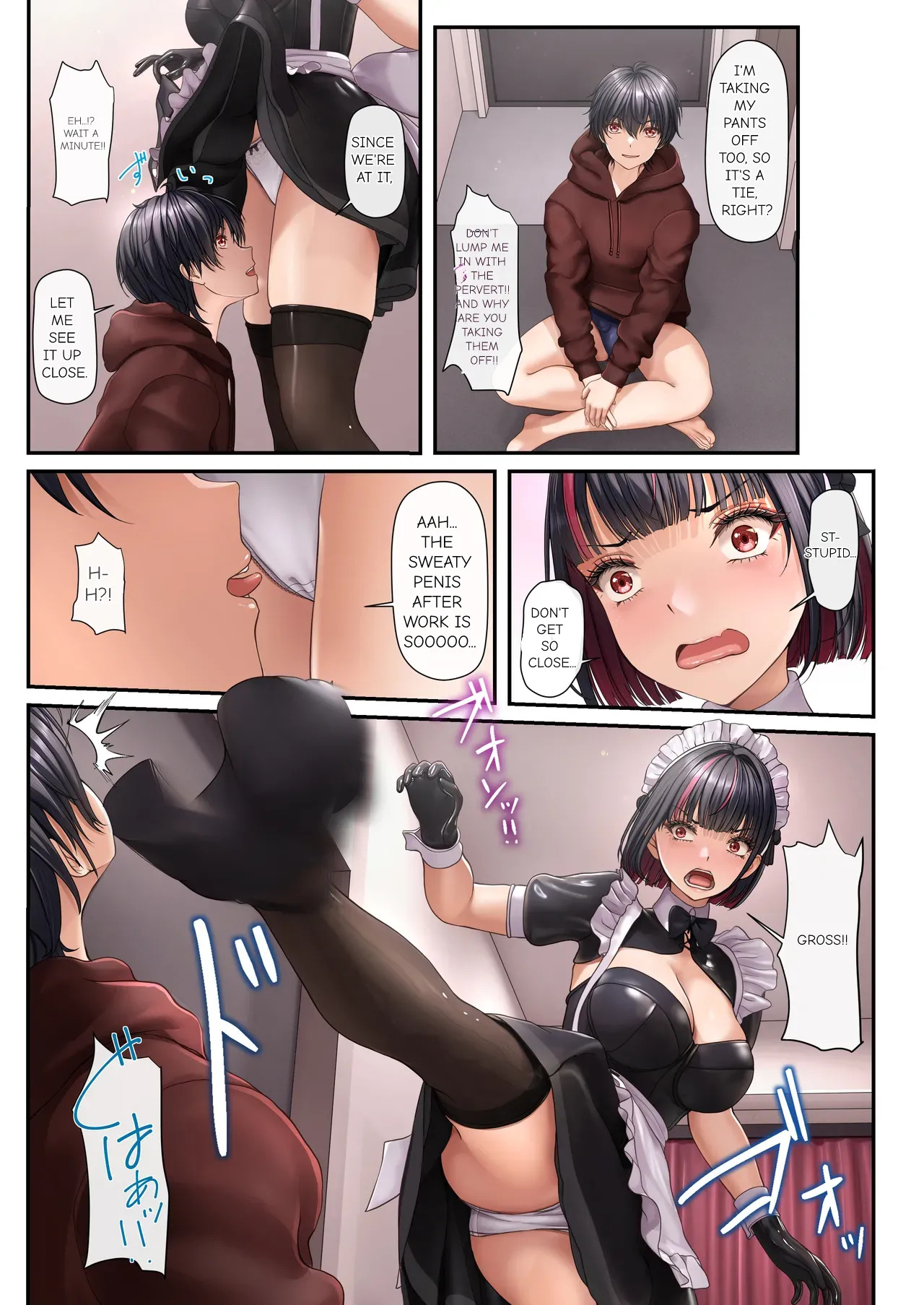 [2vs (Shiina Tai)] The Girl Sitting Next to Me Was a Maid Café Waitress—So I Made a Lewd Request, Only to Have Her Turn the Tables and Take Control of My Ejaculation - Page 9