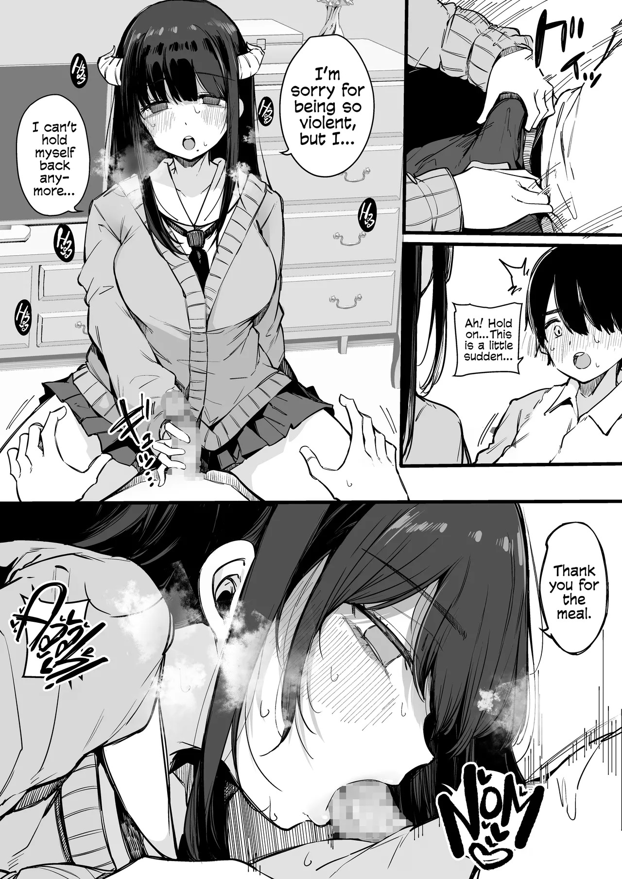 [Blossom Sphere (Sakurayu Hal)] From That Day On, The Plain Looking Succubus Tried Her Hardest TO Drain My Cum | Sono Hi kara Boku wa, Class no Jimime na Inma ni Hitasura Seieki o Shiboritorareru. [English] [Cookie Cruncher] [Digital] - Page 13