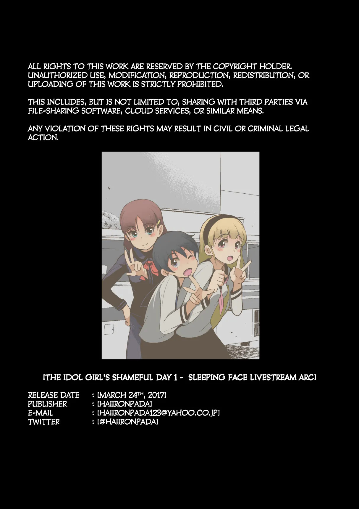 [Haiironpada] Idol Shoujo - Chijoku na Ichinichi 1 Negao Haishin Hen (Sleeping face livestream arc) [English] [Kuraudo] - Page 122