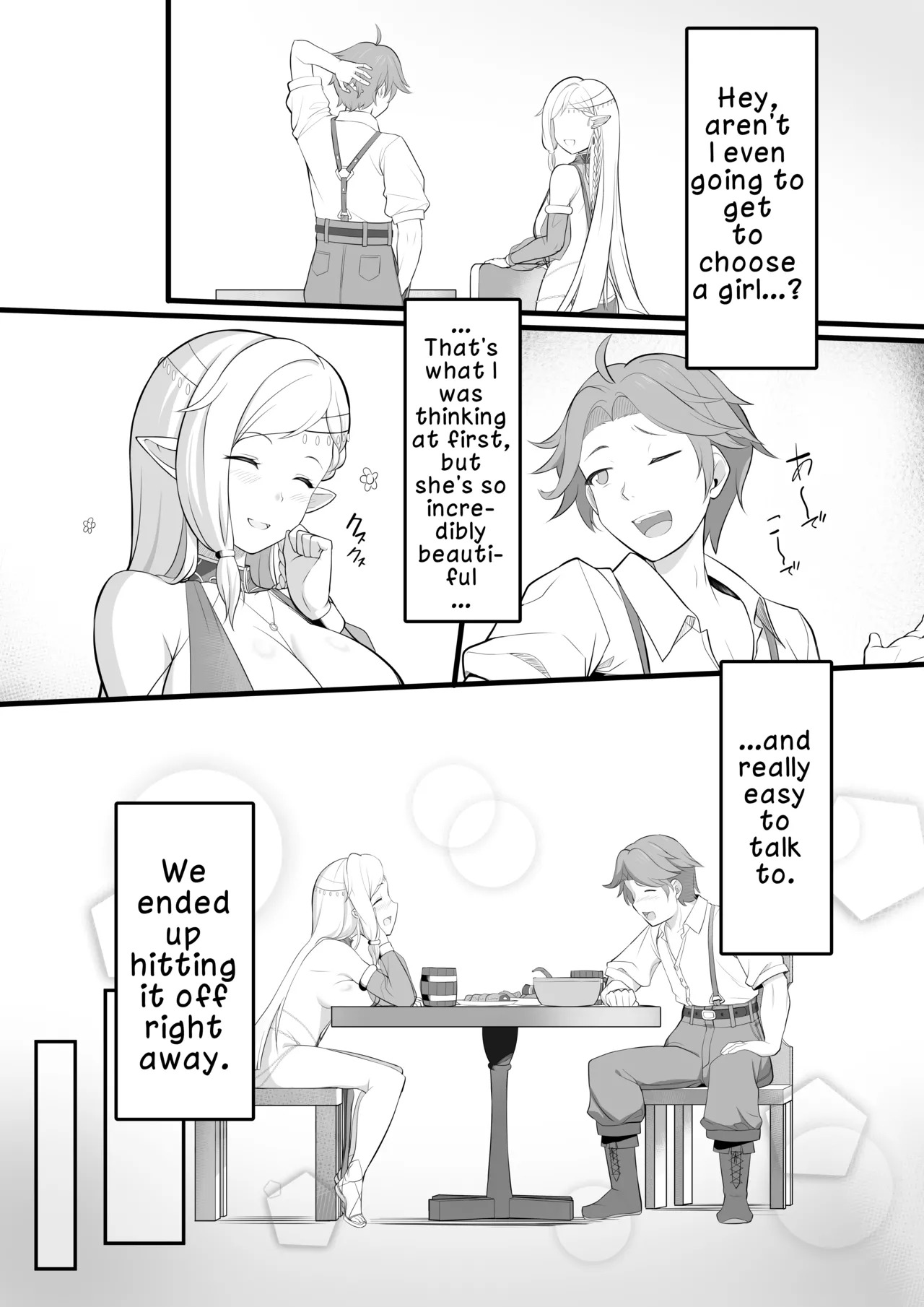 [Odoriko Aikoukai] Odoriko Shoukan ni Ittara, Bijin Elf no Odoriko ga Ippai Shiboritotte Kureta Ohanashi | The Story of When I Went to a Dancer Brothel and a Beautiful Elf Dancer Milked Me Dry [English] [LKK•Scans] [Digital] - Page 7