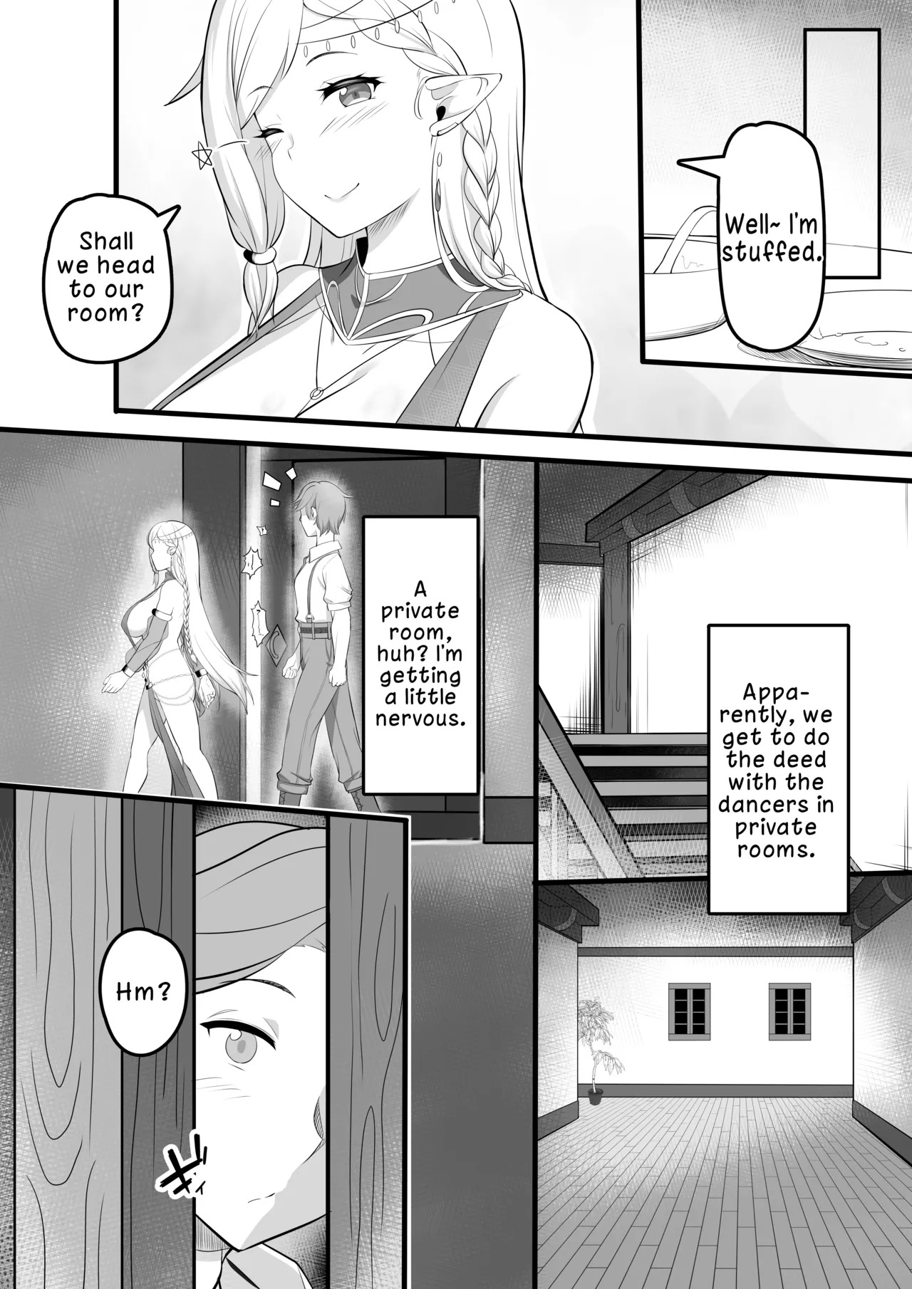 [Odoriko Aikoukai] Odoriko Shoukan ni Ittara, Bijin Elf no Odoriko ga Ippai Shiboritotte Kureta Ohanashi | The Story of When I Went to a Dancer Brothel and a Beautiful Elf Dancer Milked Me Dry [English] [LKK•Scans] [Digital] - Page 8